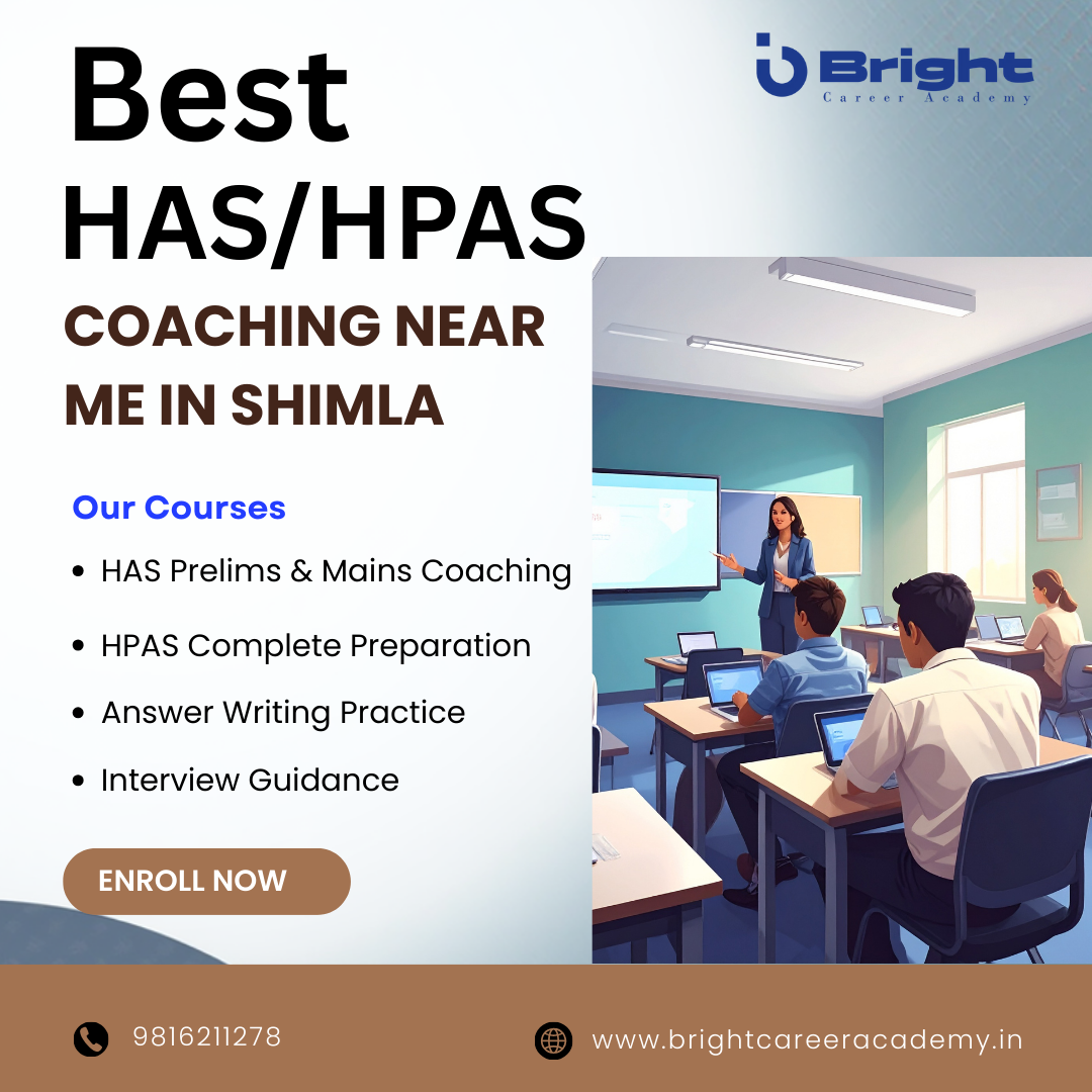 Best HAS/HPAS Coaching in Shimla – Bright Career Academy-2026